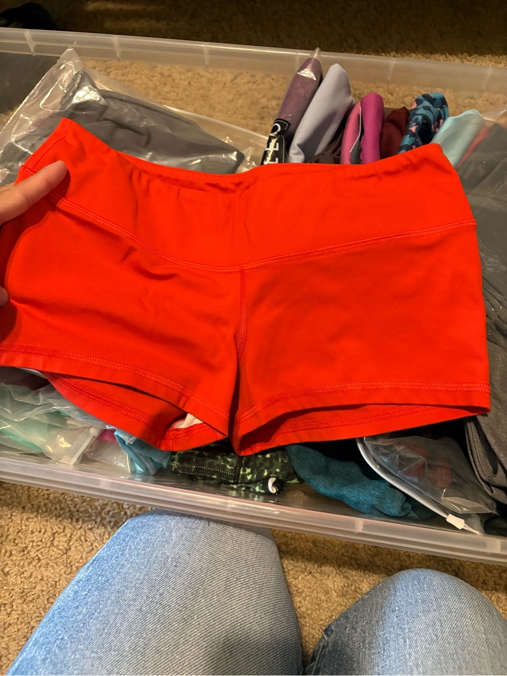 Fleo Red Athletic Shorts with Wide Waistband